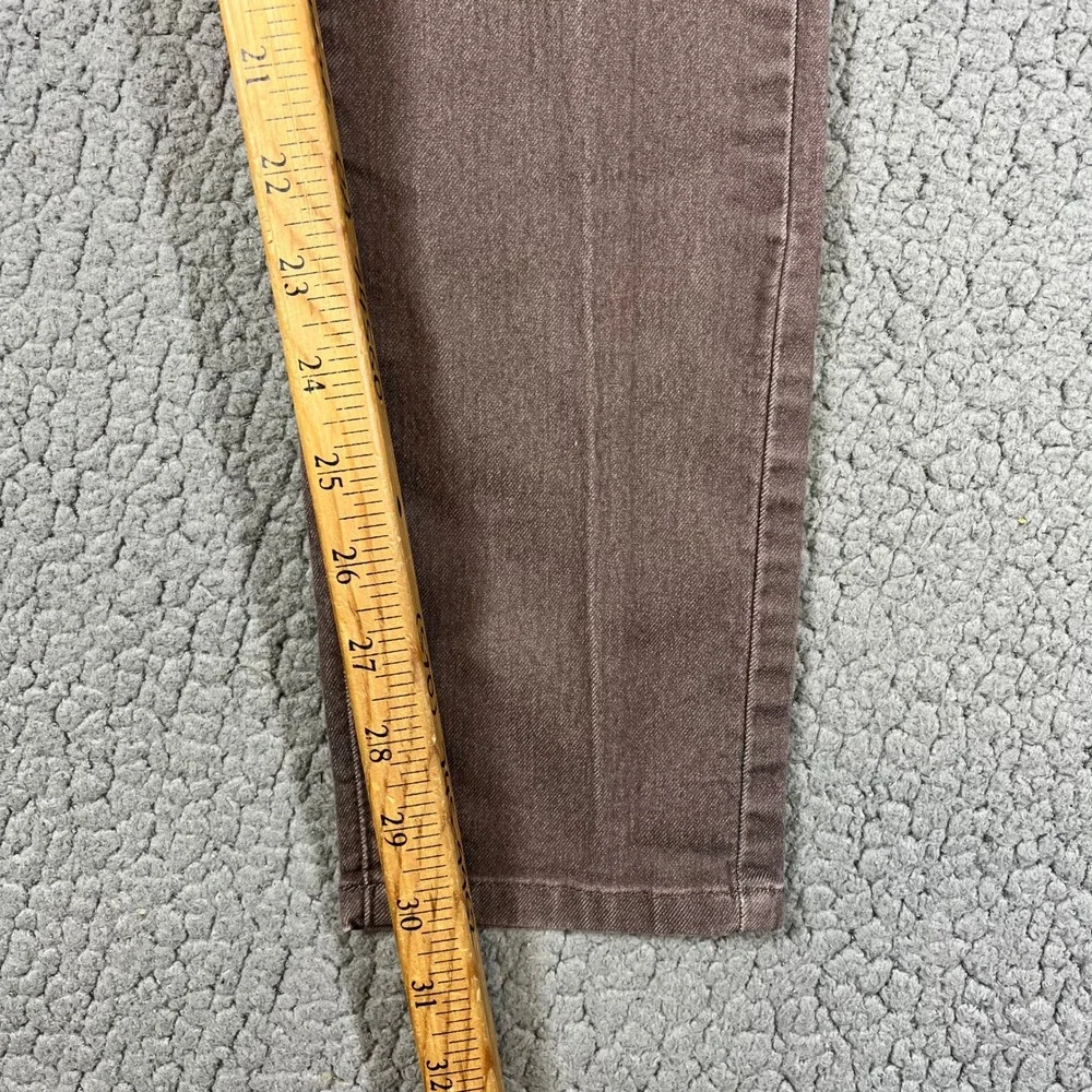 Prana Kara Jeans Womens 2/26 Brown Slim Tapered Leg Stretch Denim Pants 5759 - Picture 8 of 10